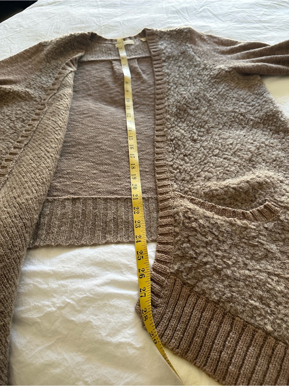 Anthropologie “Sleeping on Snow” Cozy open front cardigan, size large - Picture 11 of 14
